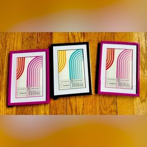 Photos Frames 2-Magenta, 1-Pewter 5x7 inches.